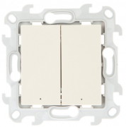 Simon 24 Harmonie Бежевый Выключатель 2-кл с подсветкой