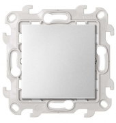 Simon 24 Harmonie Алюминий Выключатель 1-кл с подсветкой