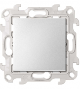 Simon 24 Harmonie Алюминий Переключатель 1-кл с подсветкой
