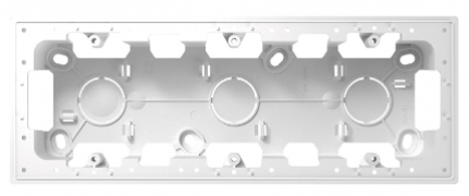 Simon 24 Harmonie Алюминий Коробка 3 пост для накладного монтажа