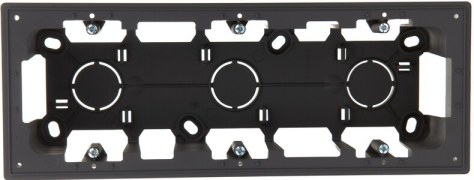 Simon 24 Harmonie Графит Коробка 3 пост для накладного монтажа