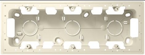 Simon 24 Harmonie Бежевый Коробка 3 пост для накладного монтажа