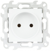 Simon 24 Harmonie Белый Розетка б/з без шторок