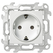 Simon 24 Harmonie Белый Розетка с/з без шторок