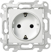 Simon 24 Harmonie Белый Розетка с/з со шторками