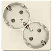 Simon 24 Harmonie Бежевый Розетка 2-ая с/з литая без шторок