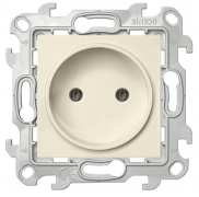 Simon 24 Harmonie Бежевый Розетка б/з без шторок