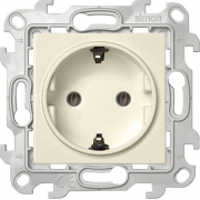 Simon 24 Harmonie Бежевый Розетка с/з без шторок