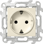 Simon 24 Harmonie Бежевый Розетка с/з со шторками