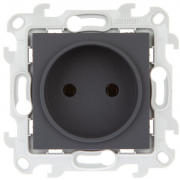 Simon 24 Harmonie Графит Розетка б/з без шторок