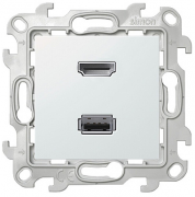 Simon 24 Harmonie Белый Розетка HDMI v1.4 + USB 2.0 для передачи данных
