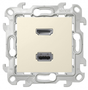 Simon 24 Harmonie Бежевый Розетка HDMI v1.4 + USB 2.0 для передачи данных