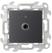 Simon 24 Harmonie Графит Розетка TV оконечная