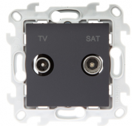 Simon 24 Harmonie Графит Розетка TV-SAT оконечная 
