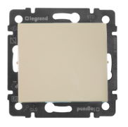 Legrand Valena Слоновая кость Выключатель 1-кл кнопочный с Н.О. контактом