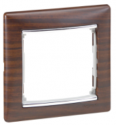 Legrand Valena Темное дерево/Серебряный штрих Рамка 1-ая