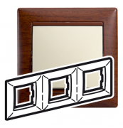 Legrand Valena Тонированное дерево Рамка 3-ая