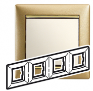 Legrand Valena Золото матовое /Золотой штрих Рамка 4-ая