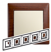 Legrand Valena Тонированное дерево Рамка 5-ая