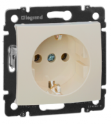 Legrand Valena Слоновая кость Розетка с/з, винтовые клеммы