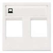 ABB NIE Zenit Белый Накладка 2-я ТЛФ/Компьютерной розетки