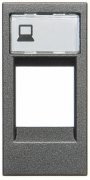 ABB NIE Zenit Антрацит Накладка 1 мод ТЛФ/Компьютерной розетки