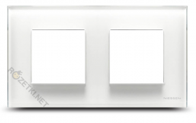 ABB NIE Zenit Стекло Белое Рамка 2-я 2+2 мод