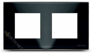 ABB NIE Zenit Стекло Черное Рамка 2-я 2+2 мод