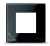 ABB NIE Zenit Стекло Черное Рамка 1-я 2 мод