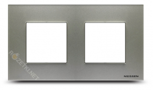 ABB NIE Zenit Шампань Рамка 2-я 2+2 мод