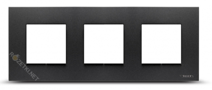 ABB NIE Zenit Антрацит Рамка 3-я 2+2+2 мод