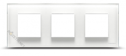 ABB NIE Zenit Стекло Белое Рамка 3-я 2+2+2 мод