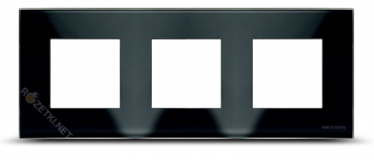 ABB NIE Zenit Стекло Черное Рамка 3-я 2+2+2 мод