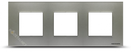 ABB NIE Zenit Шампань Рамка 3-я 2+2+2 мод