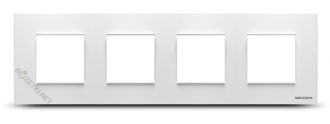 ABB NIE Zenit Белый Рамка 4-я 2+2+2+2 мод