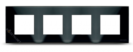 ABB NIE Zenit Стекло Черное Рамка 4-я 2+2+2+2 мод