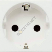 ABB NIE Zenit Белый Розетка 1-ая с/з с защитными шторками, винтовой зажим, 2 мод