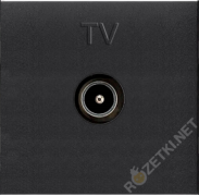 ABB NIE Zenit Антрацит Розетка TV единственная 2 мод