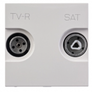 ABB NIE Zenit Белый Розетка TV-FM-SAT единственная, 2 мод