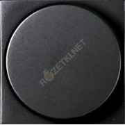 ABB NIE Zenit Антрацит Светорегулятор (диммер) поворотно-нажимной 10-250 Вт, для LED 2-100 Вт/ВА поворотно-нажимной,  с возможностью управления с 2-х мест