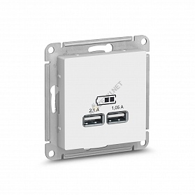 Schneider-Electric Atlas Design Розетка USB, двойная (зарядная)