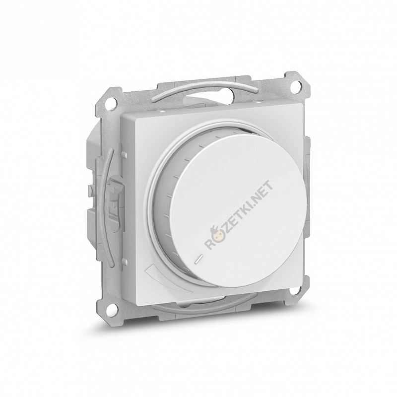 Schneider-Electric Atlas Design Светорегулятор (диммер) поворотно-нажимной 20-630Вт/ВА, для LED 10-315ВА, Белый
